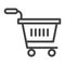 Shopping cart line icon