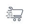 Shopping cart line icon. Fast buy. Vector logo.