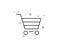 Shopping cart line icon. Online buying sign. Vector