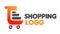 Shopping cart logo speed online selling market shipping buy and sell shop retail whole sale store check out  more go icon vector