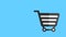 Shopping cart moving icons