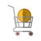 Shopping cart online coin dollar color shadow