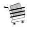 Shopping cart online papper bag gift gray color