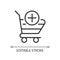 Shopping cart pixel perfect linear icon