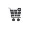 Shopping cart remove vector icon