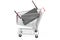 Shopping cart with router, 3D rendering