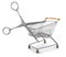 Shopping Cart and Scissors (clipping path included)
