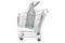 Shopping cart with siphon seltzer bottle. 3D rendering