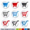 shopping cart stickers - trolley, item or button