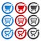 shopping cart stickers - trolley, item or button