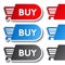 shopping cart stickers - trolley, item or button