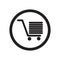 Shopping cart vector icon illustration design template