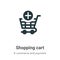 Shopping cart vector icon on white background. Flat vector shopping cart icon symbol sign from modern e commerce and payment