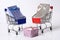 Shopping Carts with Gift Boxes - Online Shopping concept