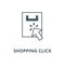 Shopping click vector line icon, linear concept, outline sign, symbol