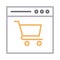 Shopping colour line vector icon