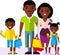 Shopping concept with african american family buyer.