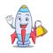 Shopping cute rocket character cartoon