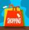 Shopping dependence, bad habit and addiction of modern society vector Illustration