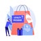 Shopping discounts vector concept metaphor