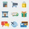Shopping E-commerce Icons Flat