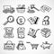 Shopping e-commerce sketch icons set