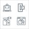 Shopping ecommerce line icons. linear set. quality vector line set such as online shopping, t shirt, invoice