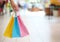 Shopping! Female Hand Holding Colorful Shopping Bags