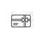 Shopping gift card outline icon