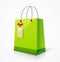 Shopping green paper bag