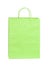 Shopping green paper bag isolated