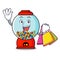 Shopping gumball machine character cartoon