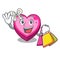 Shopping Heart box isolated in the character