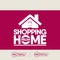 Shopping Home Logo Label Tag Vector Template Design Illustration