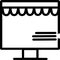 Shopping icon. One of set web icons. Vector illustration Online shopping, Shop now, computer shop. Shop Icon - Vector, Sign and Sy