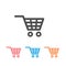 Shopping icon set vector. Shopping cart