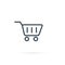 Shopping icon vector. Shopping cart icon. Buy icon for ecommerce shop. Purchase shop sign line basket icon. Online store