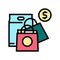 shopping leisure color icon vector illustration