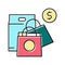 shopping leisure color icon vector illustration