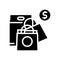 shopping leisure glyph icon vector illustration