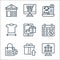 shopping line icons line icons. linear set. quality vector line set such as internet banking, gift box, shopping bag, schedule,