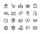 Shopping line icons. Online store and e-commerce symbols, mobile shopping and digital marketing. Vector shop bag, basket