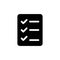 Shopping list black glyph ui icon