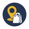 Shopping location, Shopping, location, Shopping bag fully editable vector icon