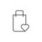 shopping for loved ones icon. Element of commerce icon for mobile concept and web apps. Thin line shopping for loved ones icon can