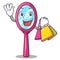 Shopping mirror isolated with on the mascot