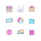 Shopping - modern line design style icons set