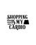 shopping is my cardio. Hand drawn typography poster design