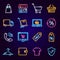 Shopping Neon Icons