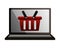 Shopping online basket laptop technology